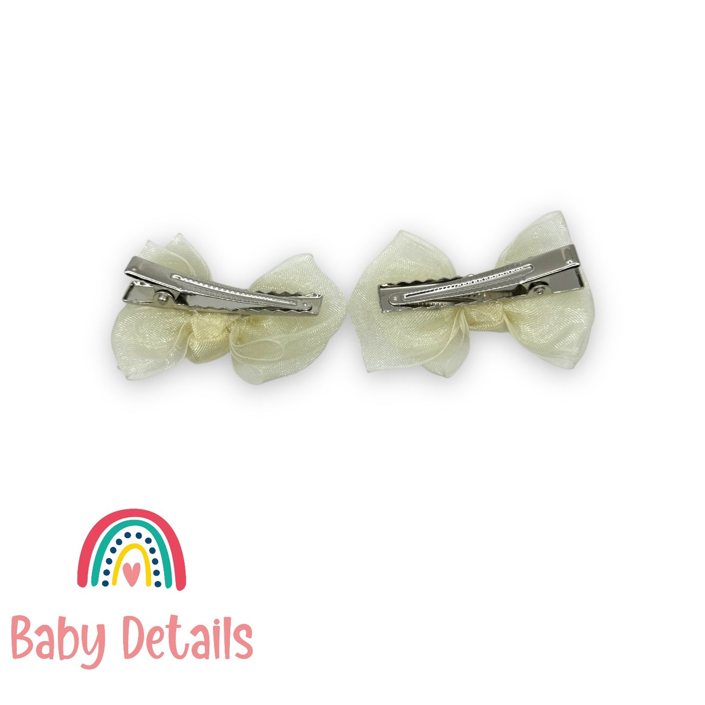 Soft Shine Organza Clips - Beige