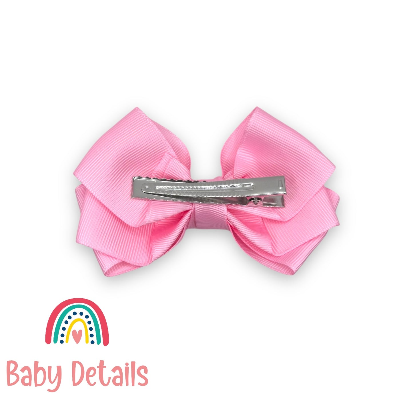 Big Bow Layers Hair Clip - Light Pink