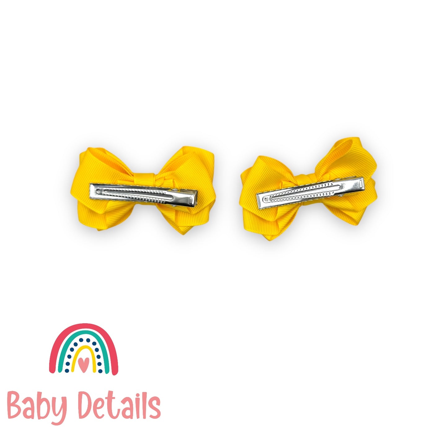 Set of 2 Layers Hair Clip - Yellow