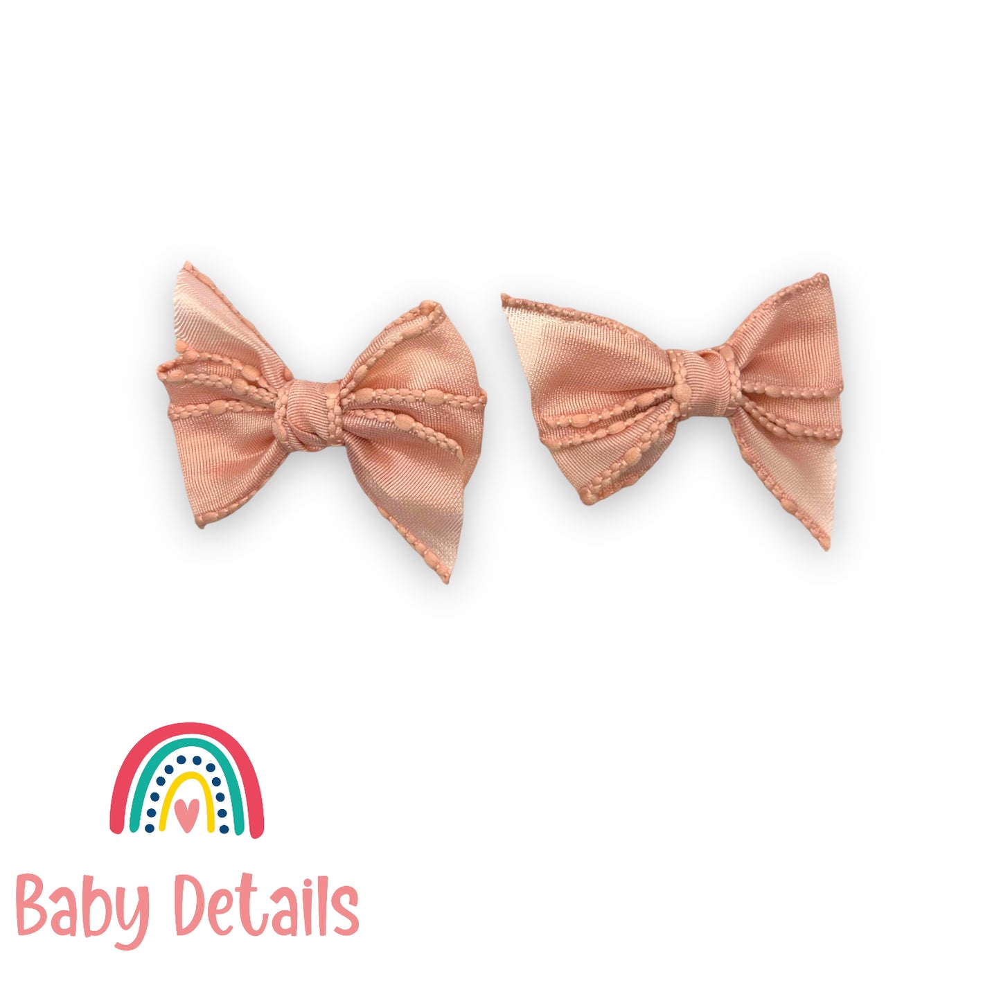 Elegant Bow Hair Clips - Dirty Pink