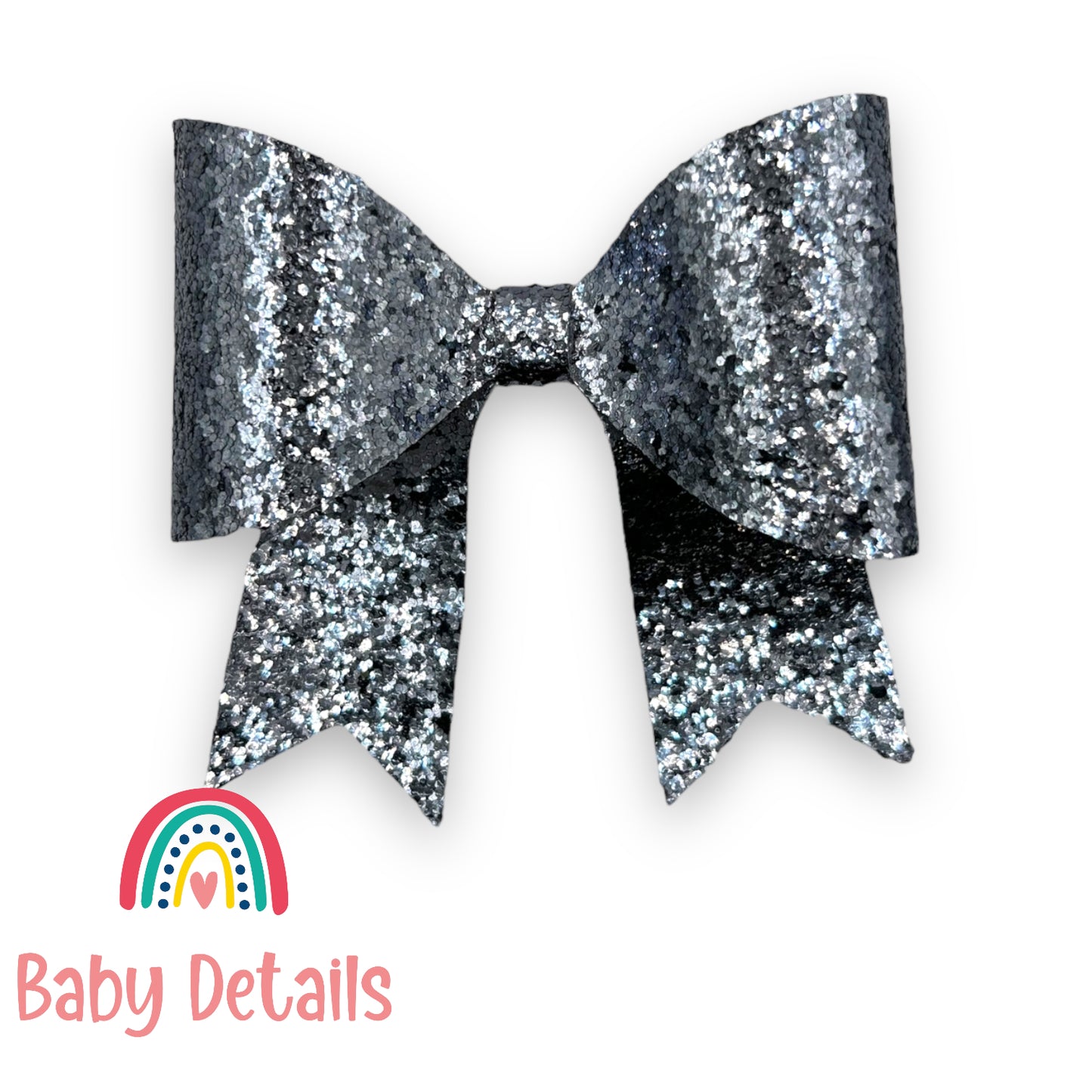 Special Bow Glitter Hair Clip - Silver