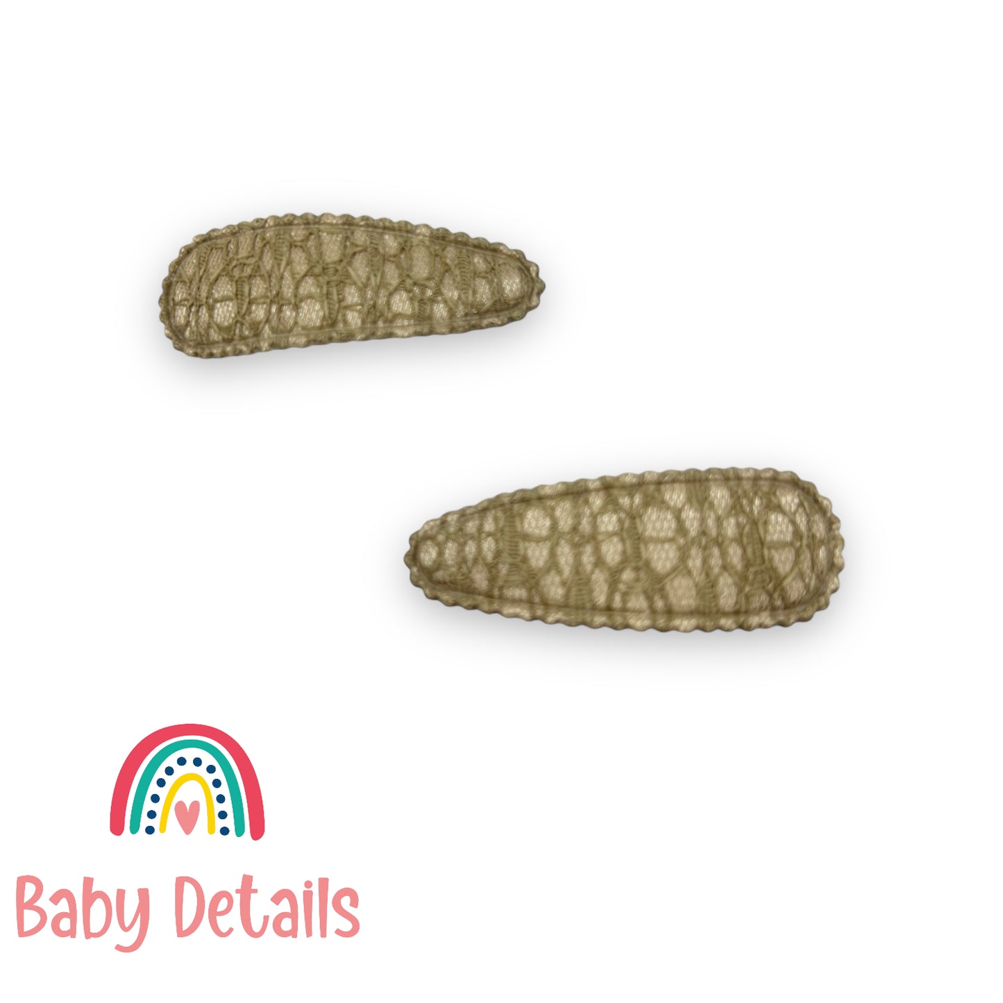 Biege Hair Snap Clips