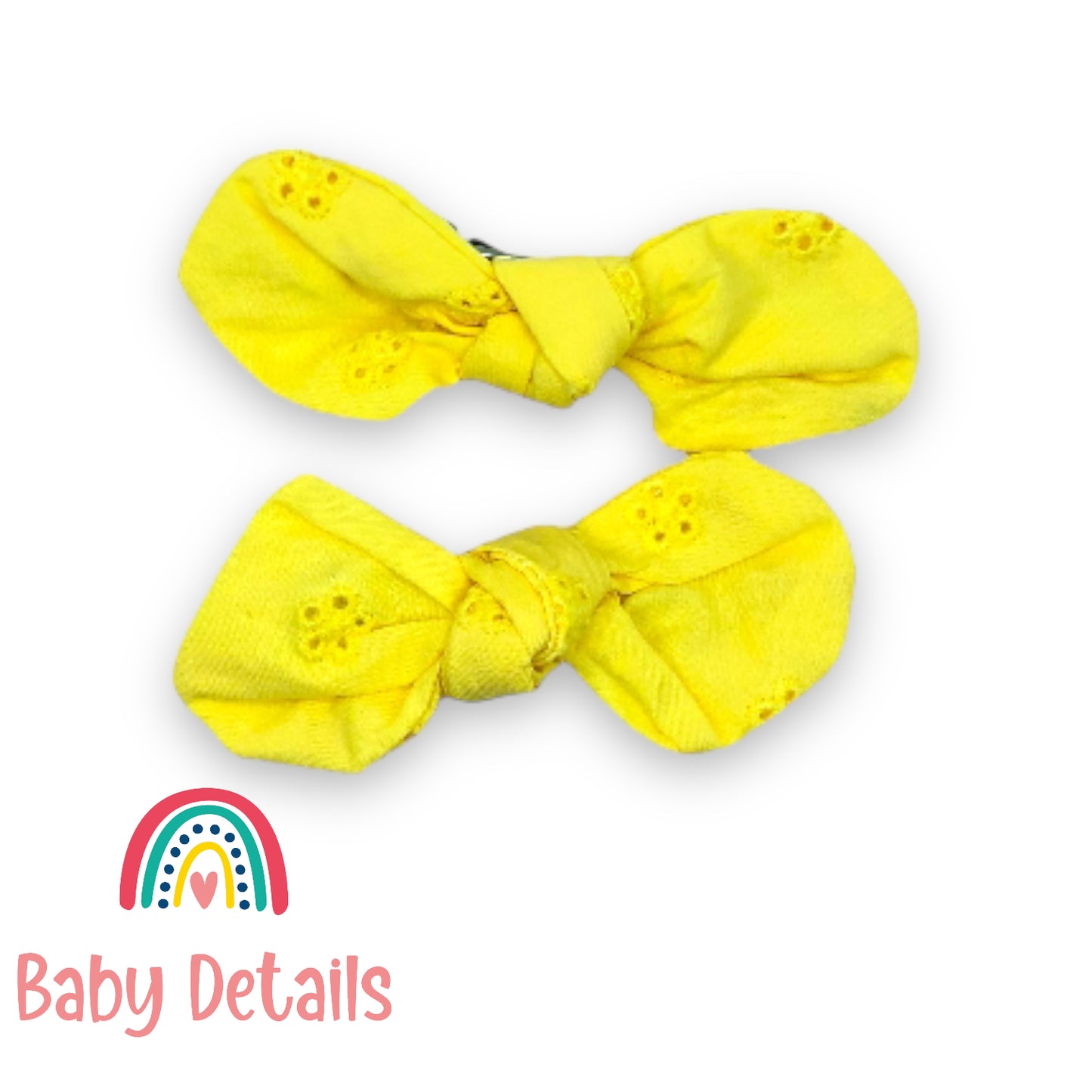 lace hair clips - Yellow