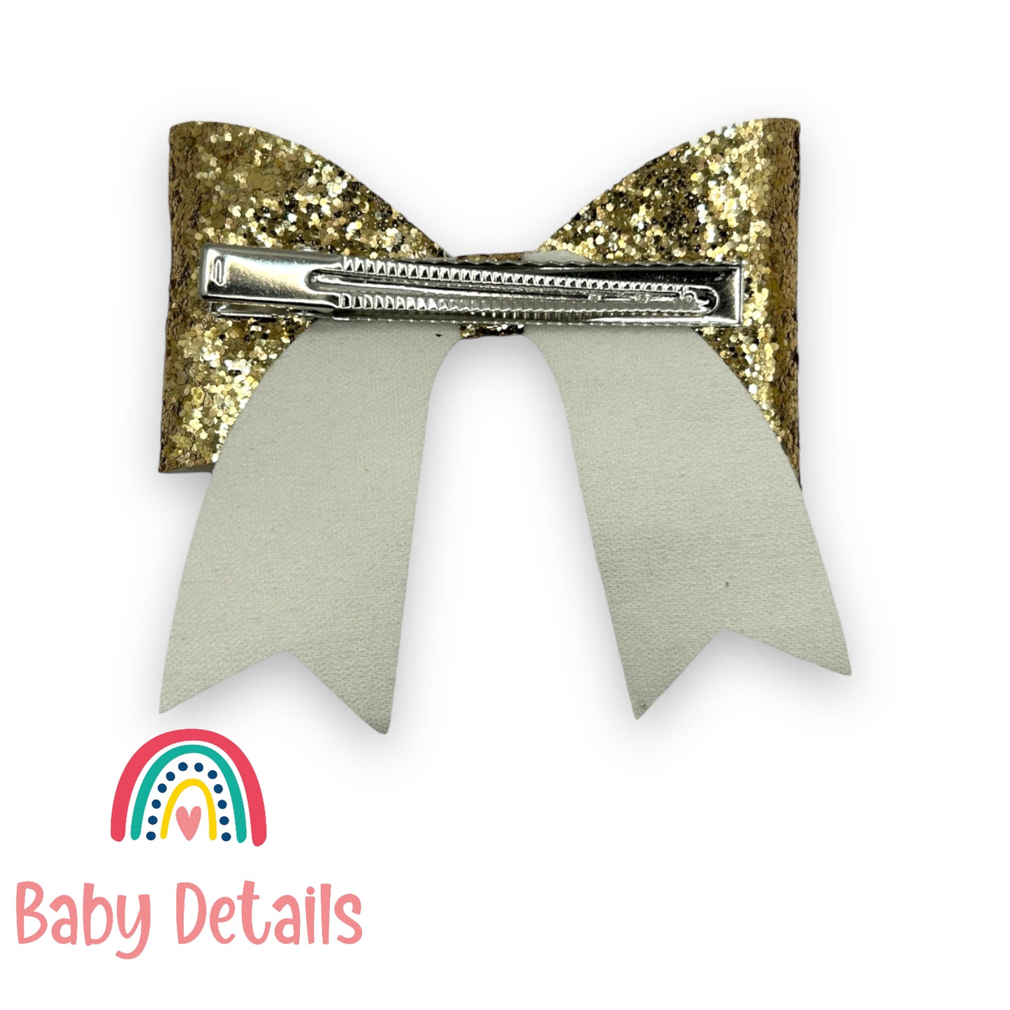 Special Bow Glitter Hair Clip - Gold
