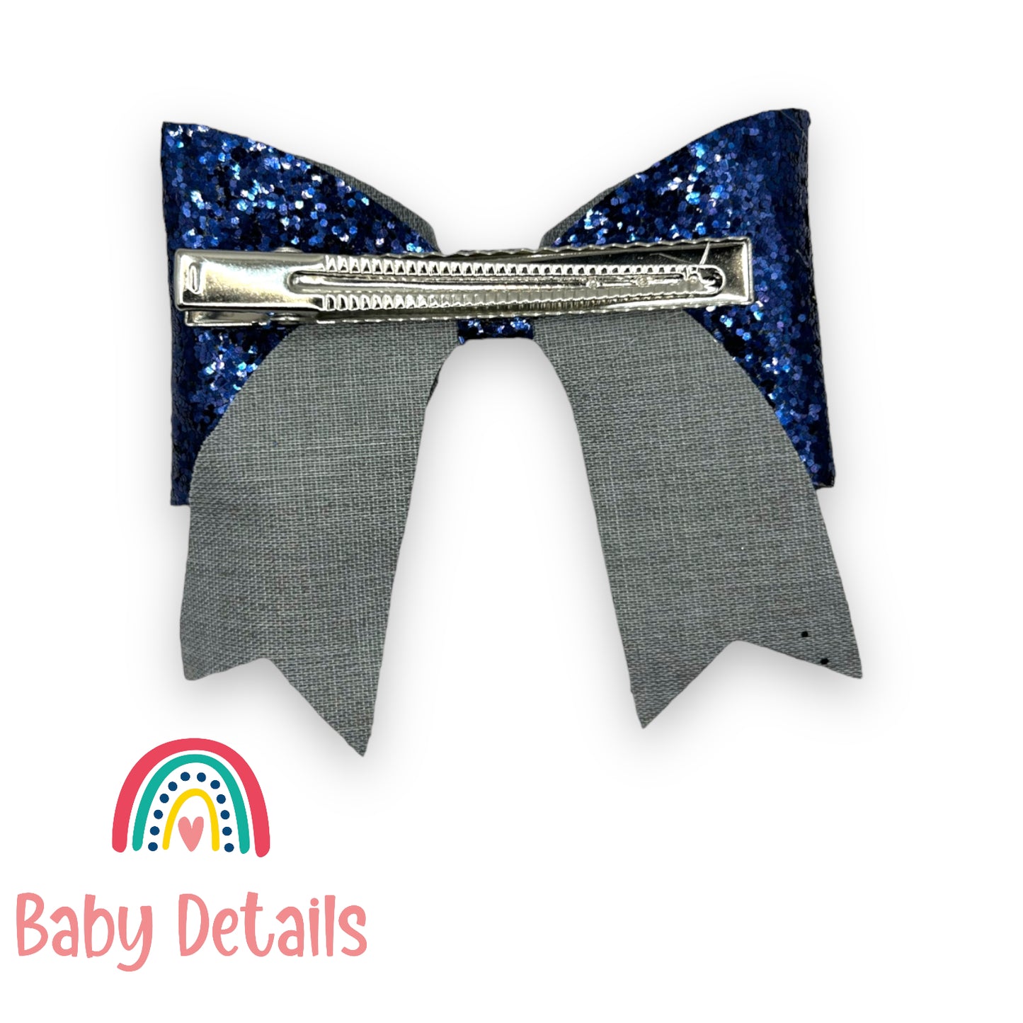 Special Bow Glitter Hair Clip - Navy Blue