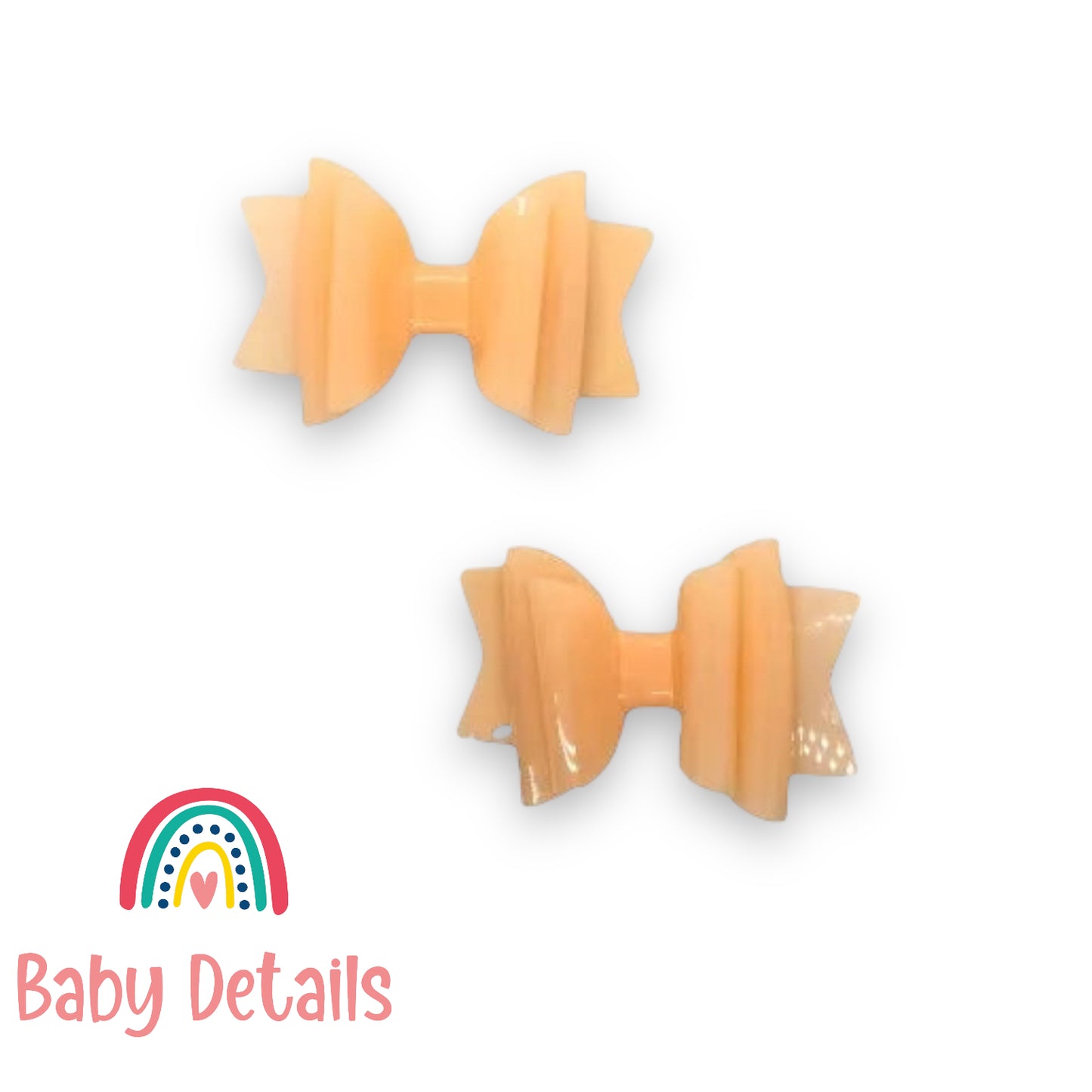 Set of 2 Peach Waterproof Hair Clips