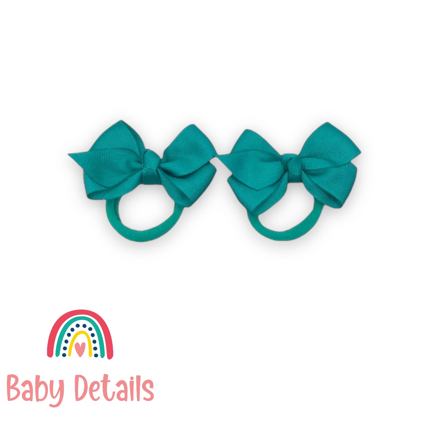 double green2 bow hair ties
