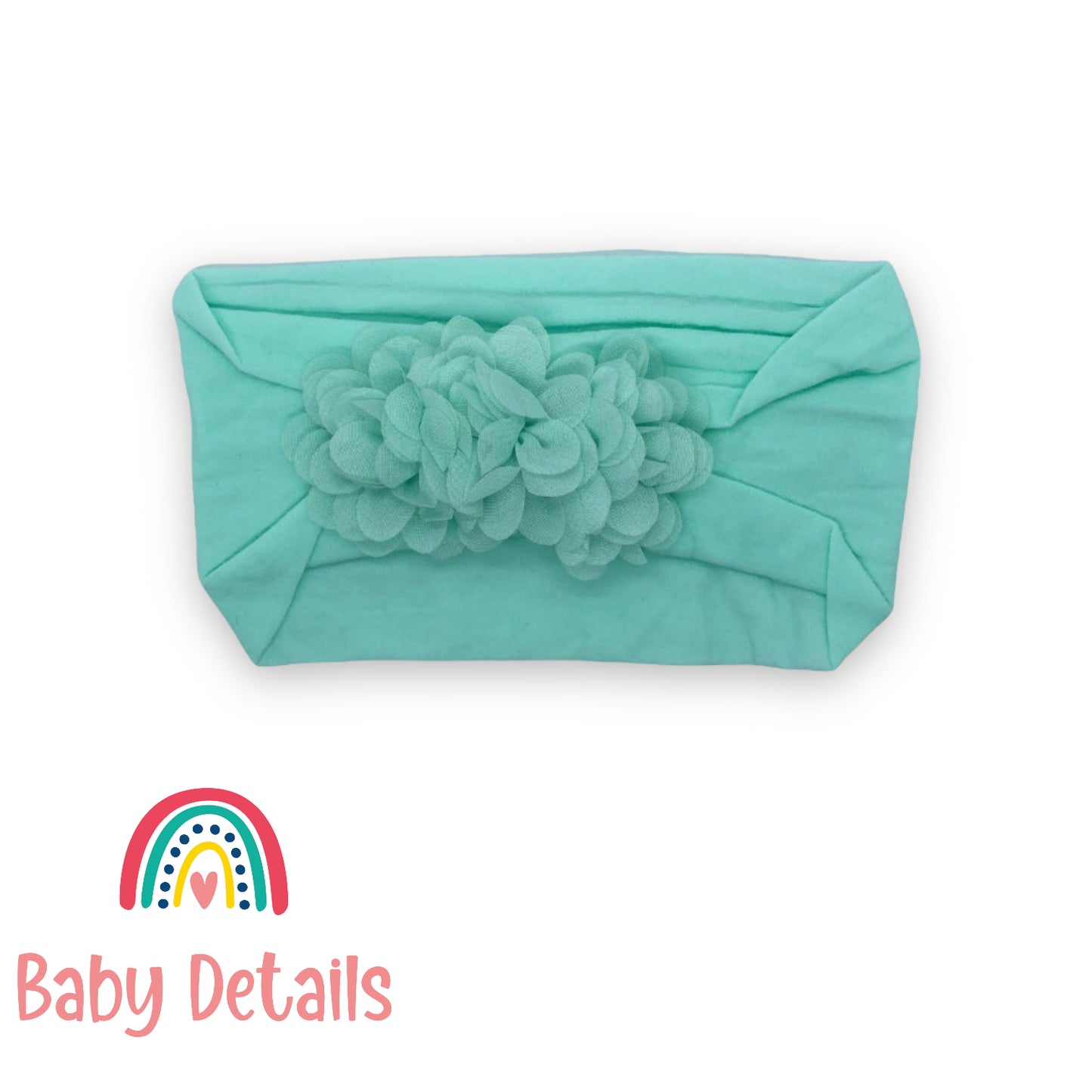 طوق شعر بخط من الزهور باللون الأخضر الفاتح