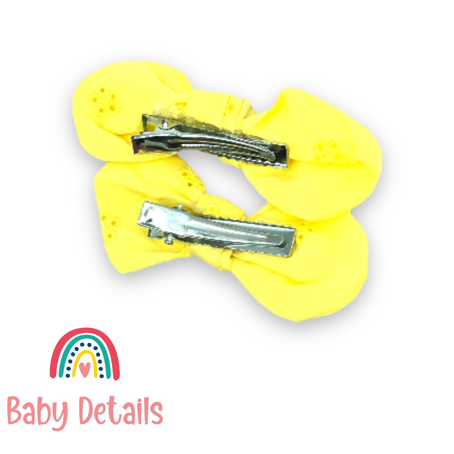 lace hair clips - Yellow