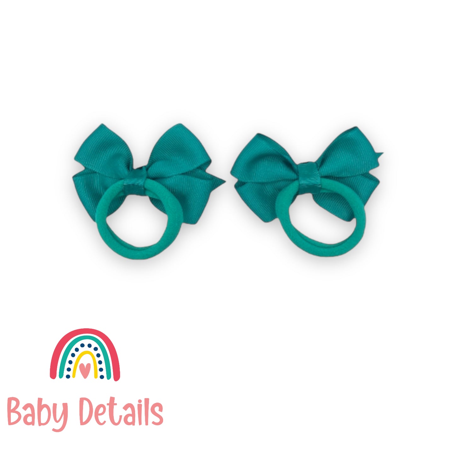 double green2 bow hair ties