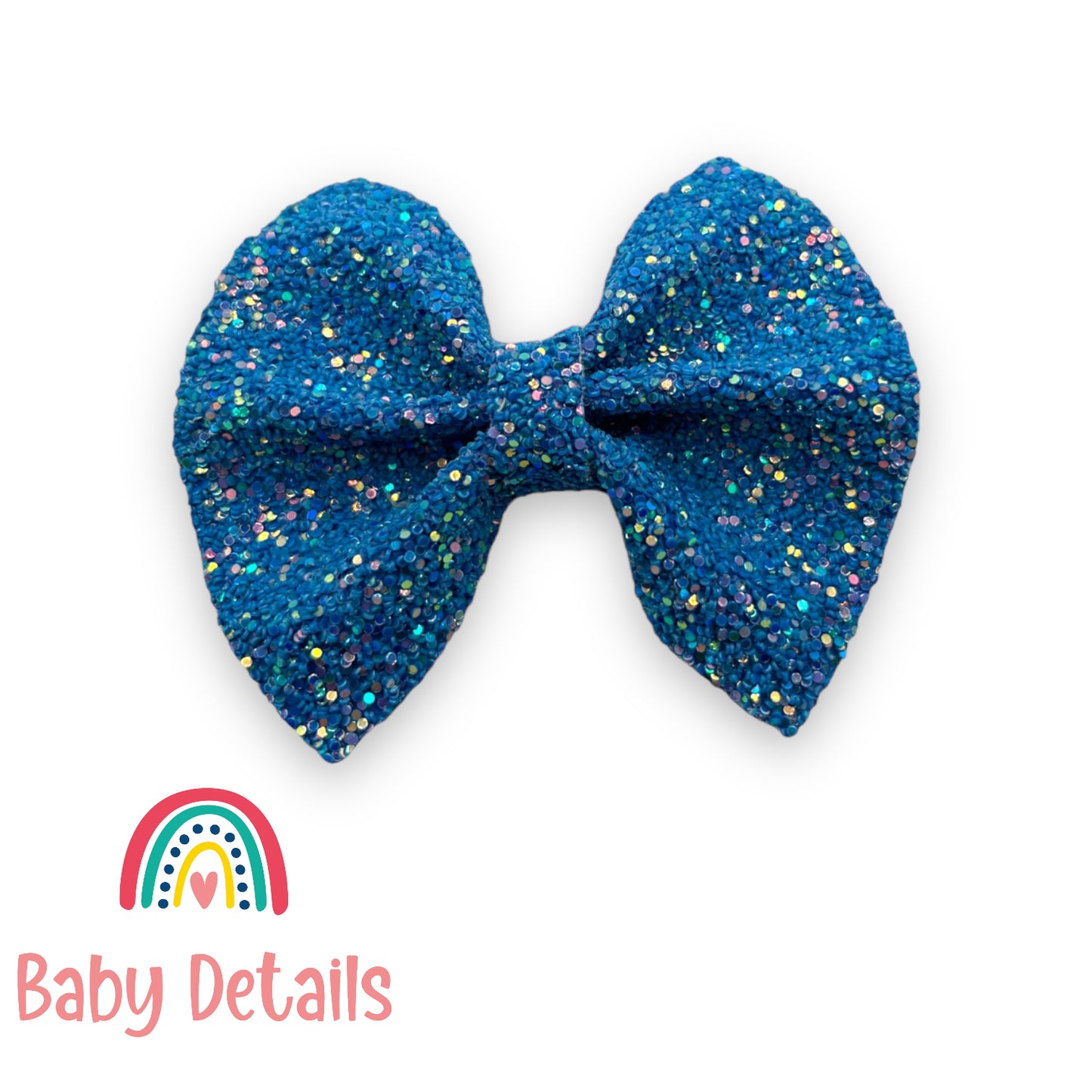 Big Bow Glitter Hair Clip - Blue
