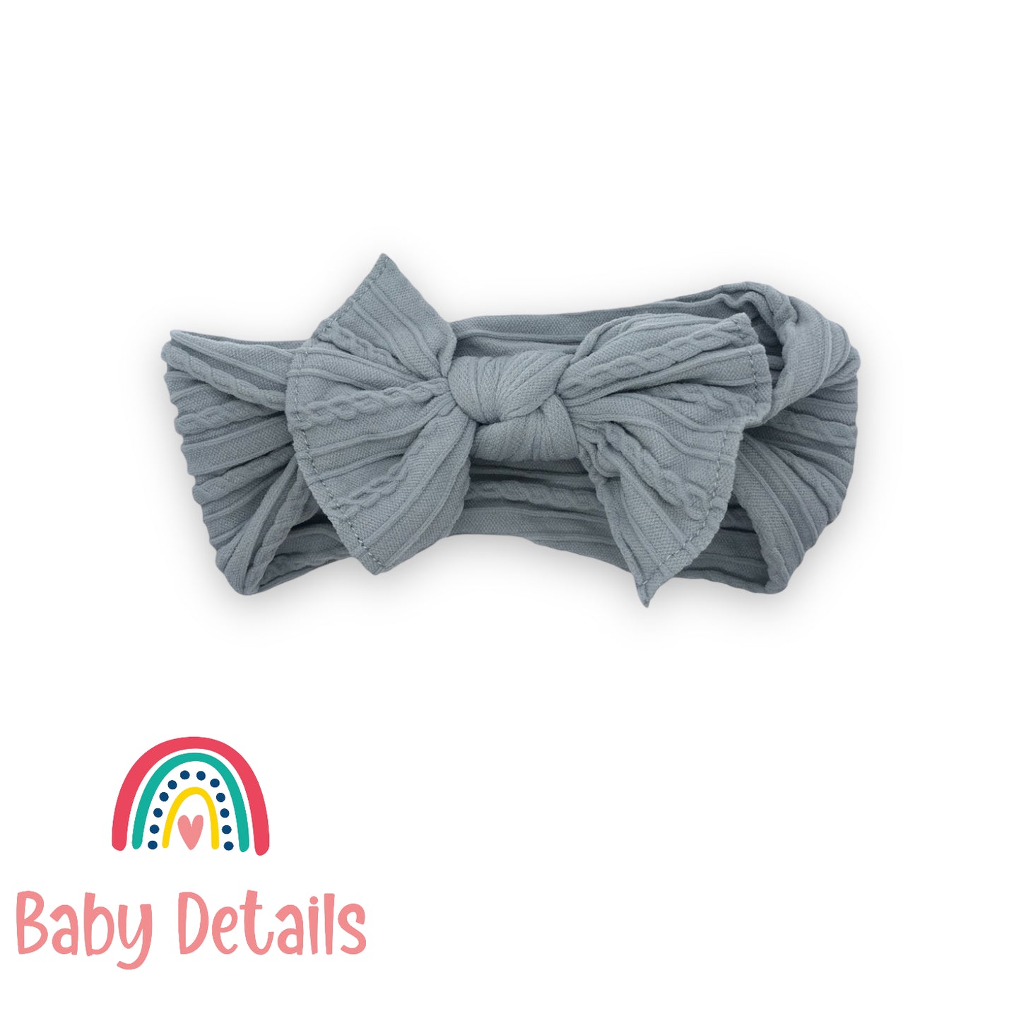 Grey Patterned Headband