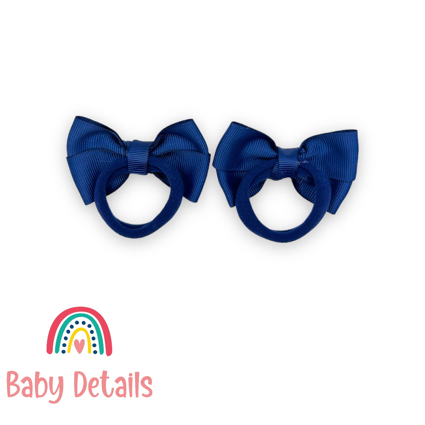 Set of 2 classic hair ties - Navy Blue