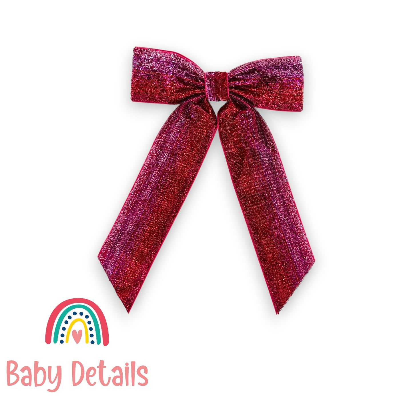Wide Long Shiny Ribbon - Pink & Red