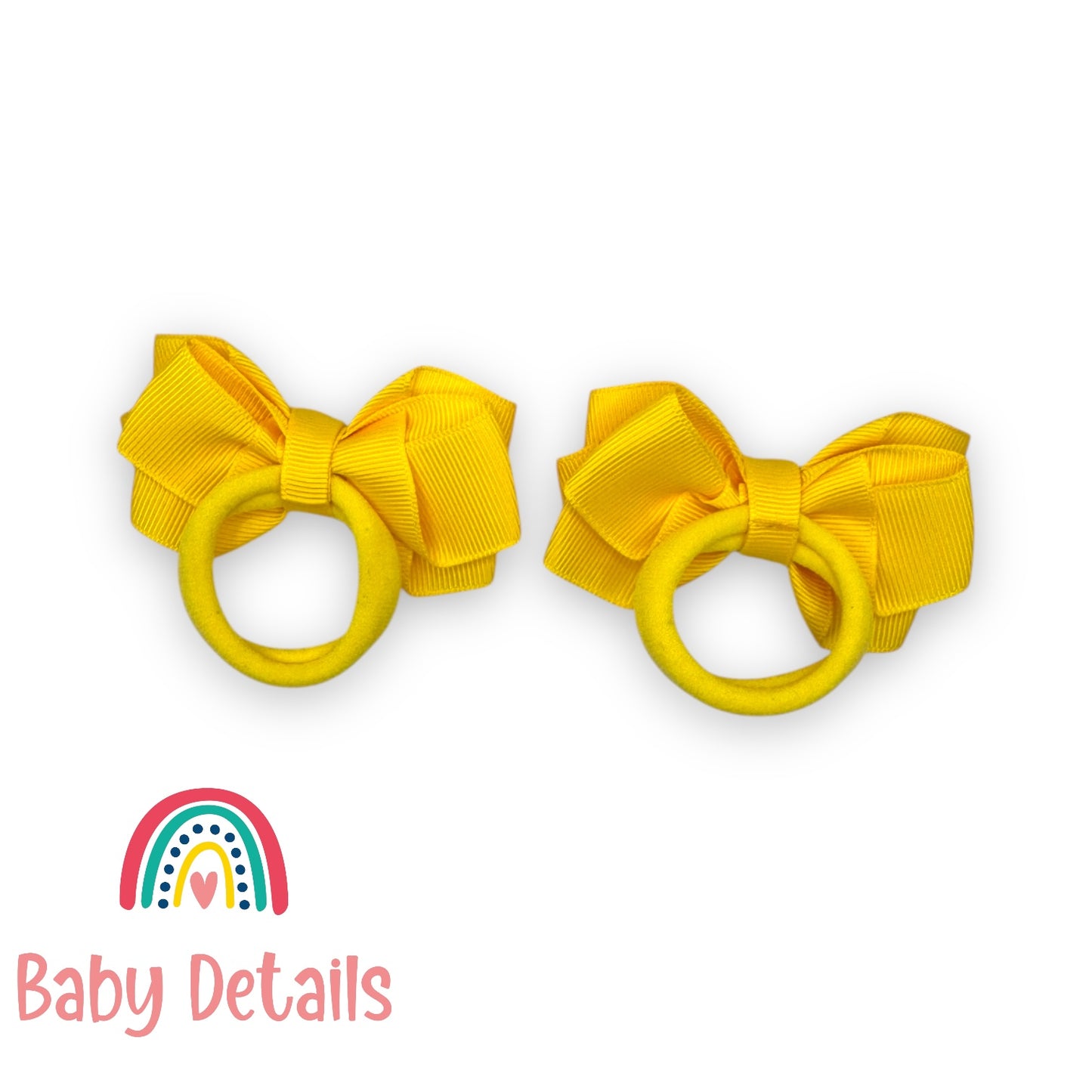 Set of 2 Layers Hair Ties - Yellow