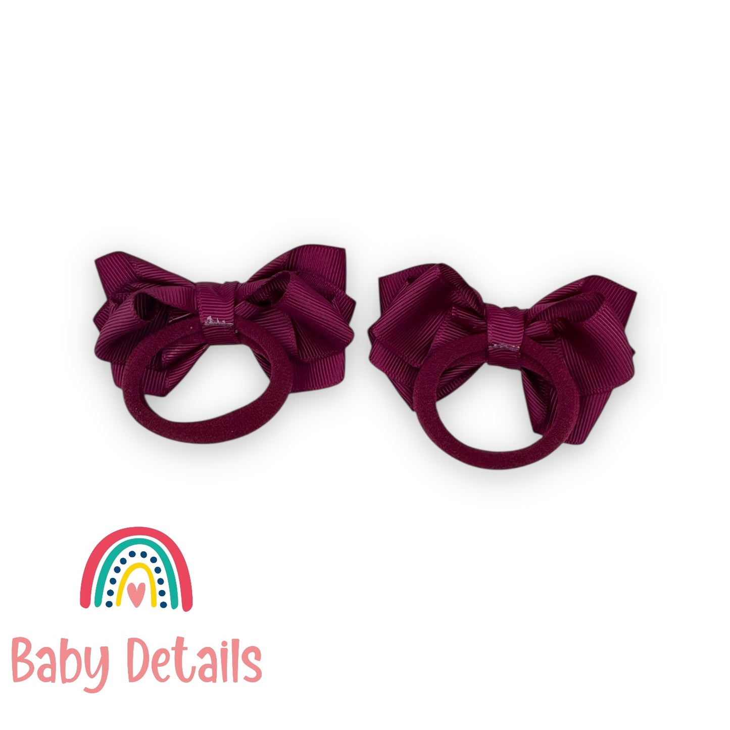 Set of 2 Layers Hair Ties - Maroon