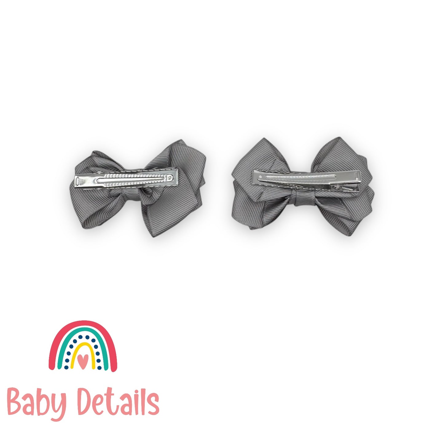 Set of 2 Layers Hair Clip - Light Grey