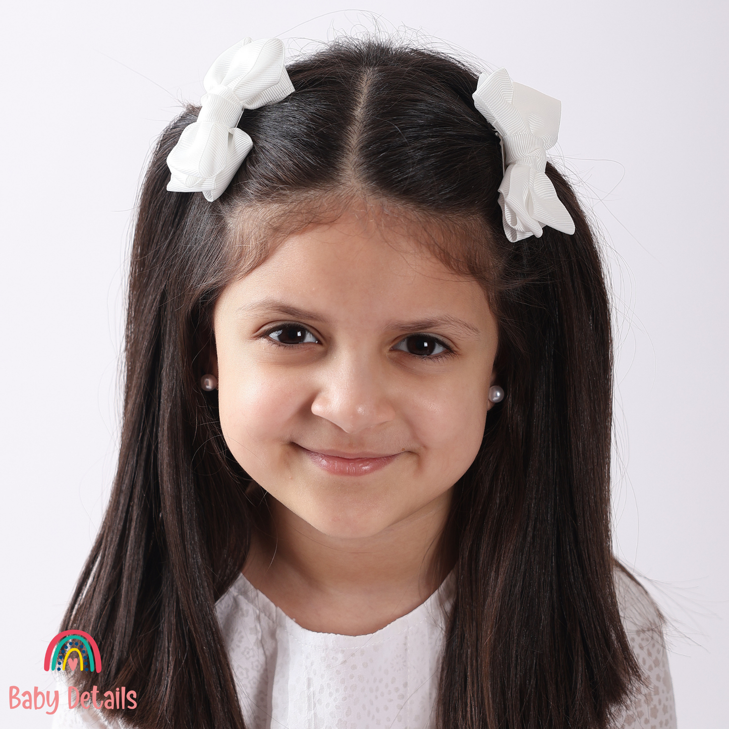 Set of 2 Layers Hair Clip - White