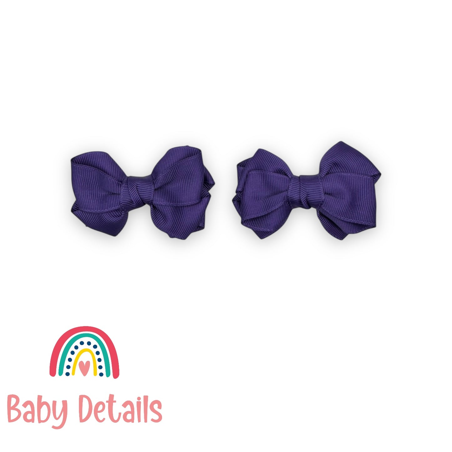 Set of 2 Layers Hair Clip - Dark Purple