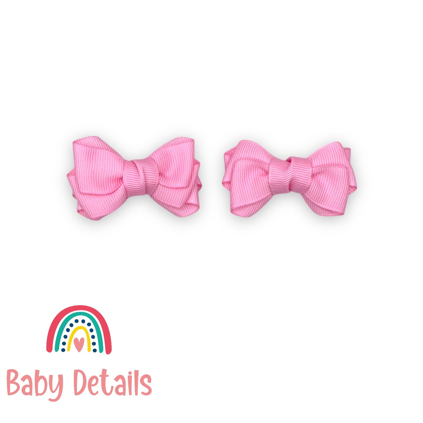Set of 2 Mini Layers Hair Clips - Light Pink