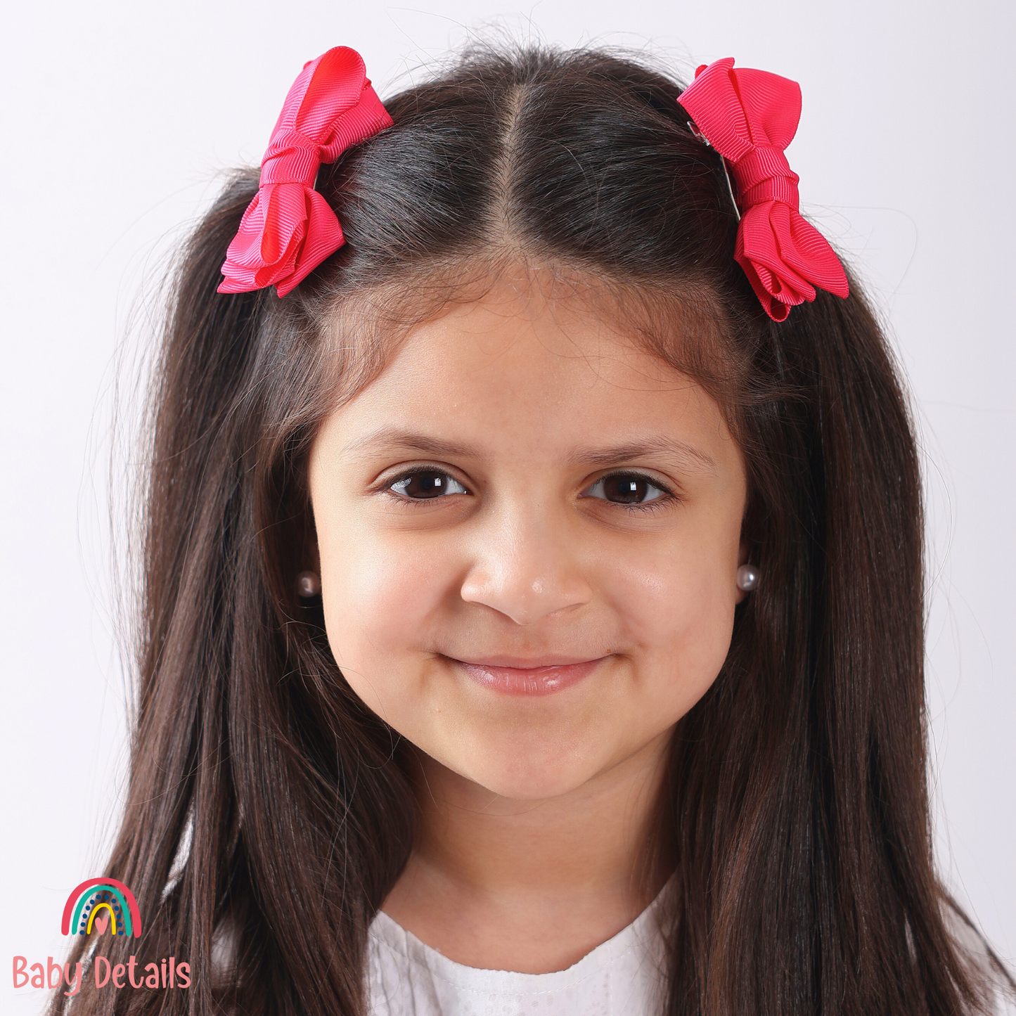 Set of 2 Layers Hair Clip - Fuchsia