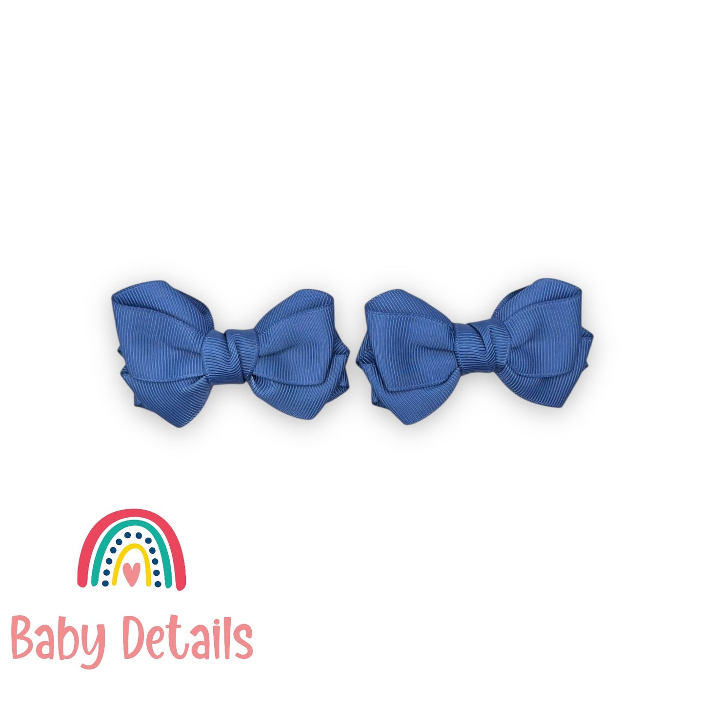 Set of 2 Layers Hair Clip - Blue Grey
