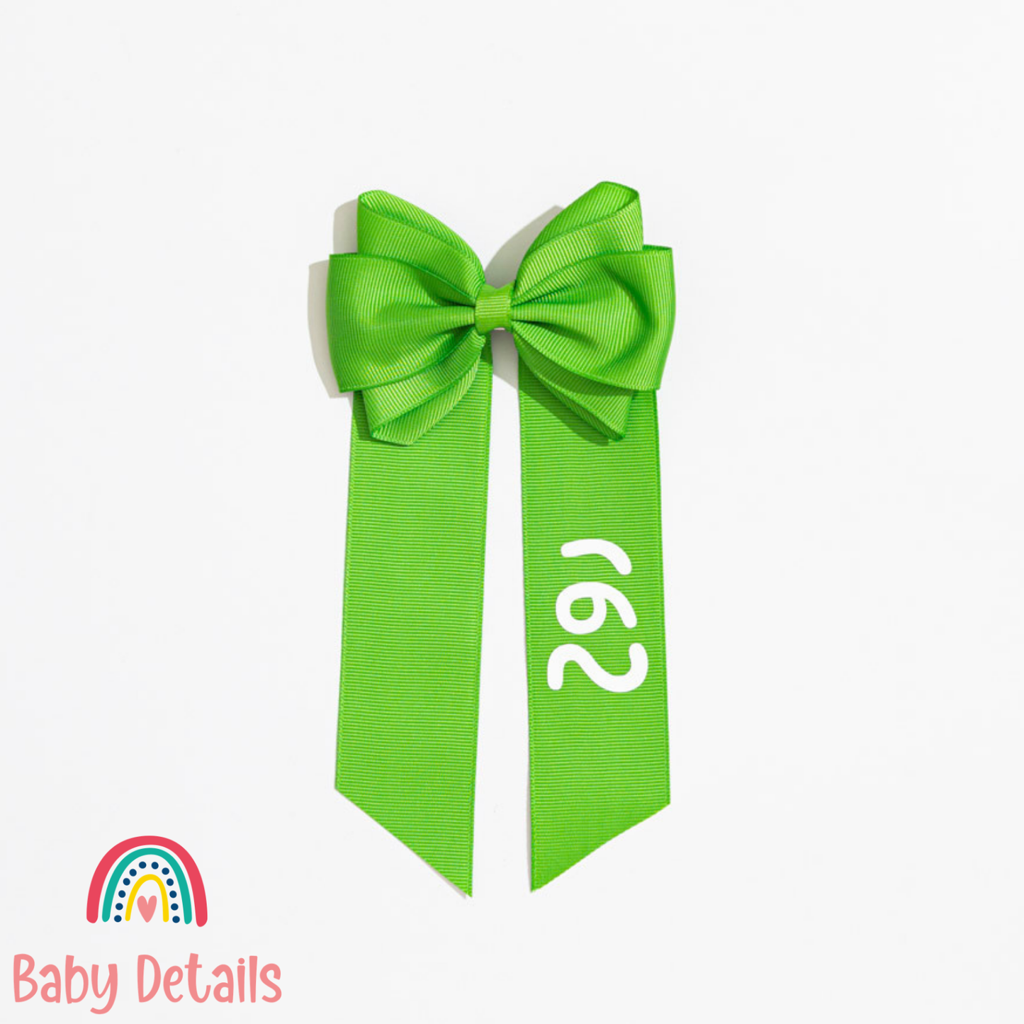 Long Double Personalized Bow - Leaf Green