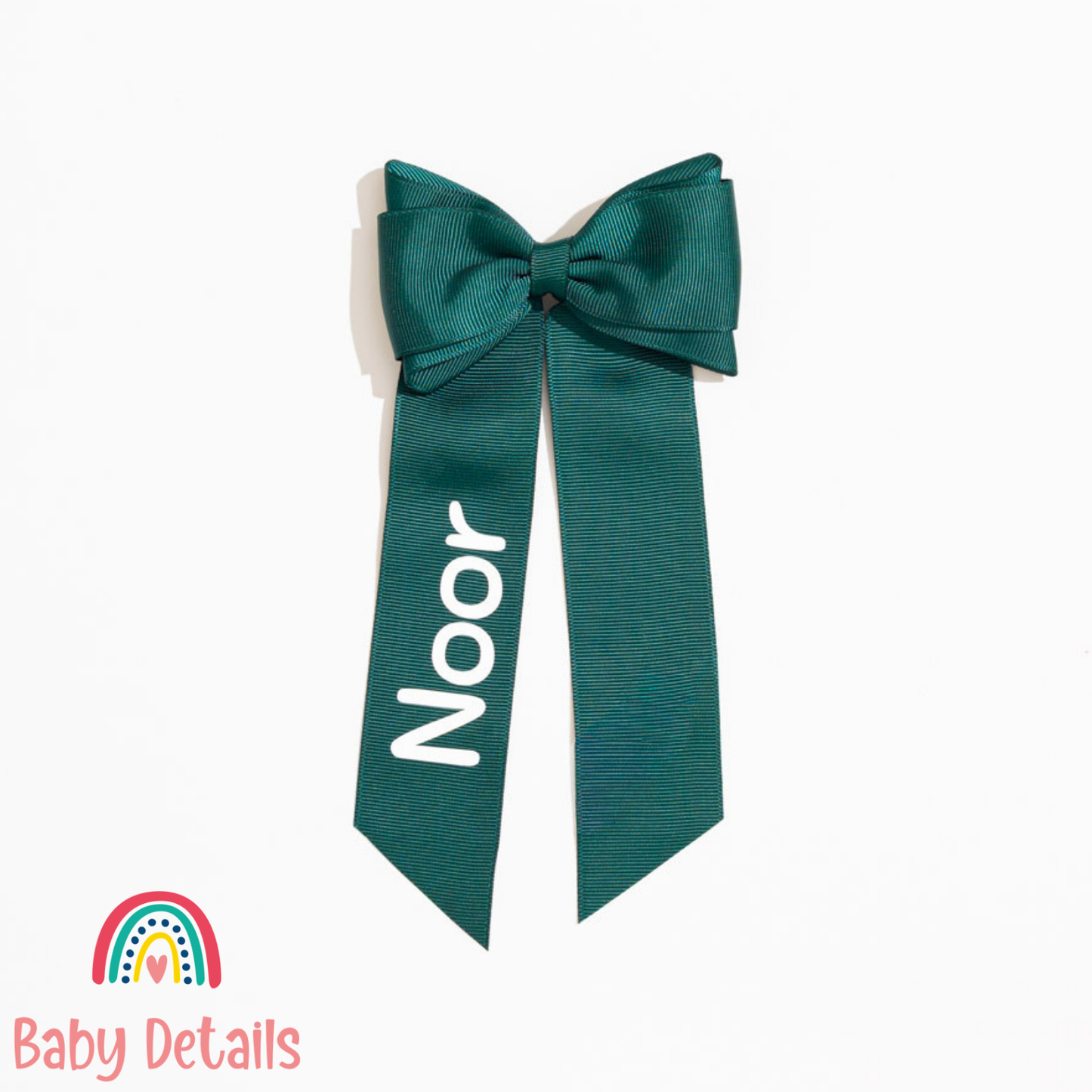 Long Double Personalized Bow - Deep Green