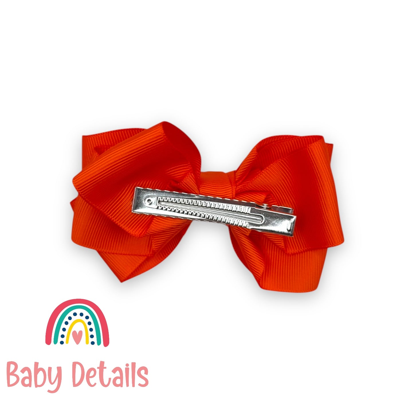 Big Bow Layers Hair Clip - Orange
