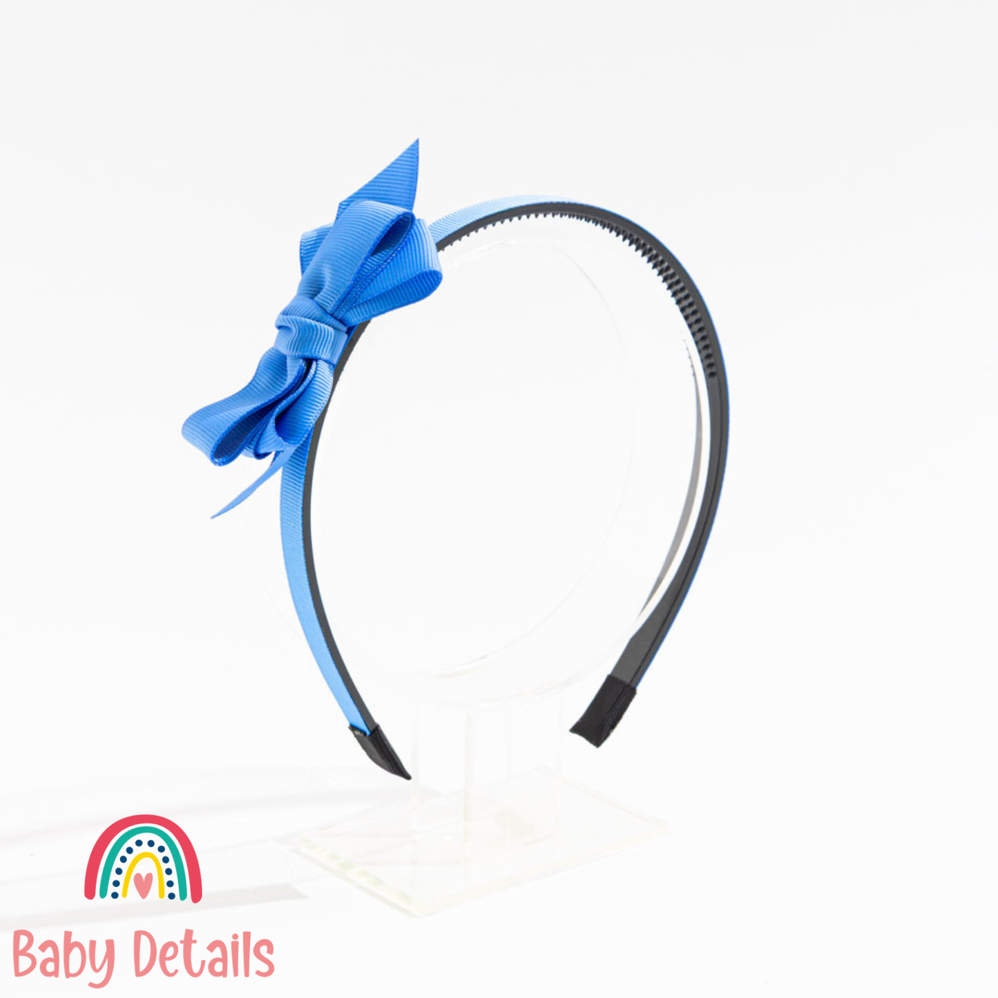 Puff Bow Headband - Sky Blue