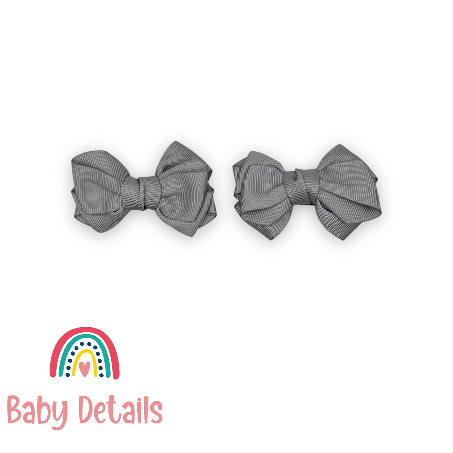 Set of 2 Layers Hair Clip - Light Grey