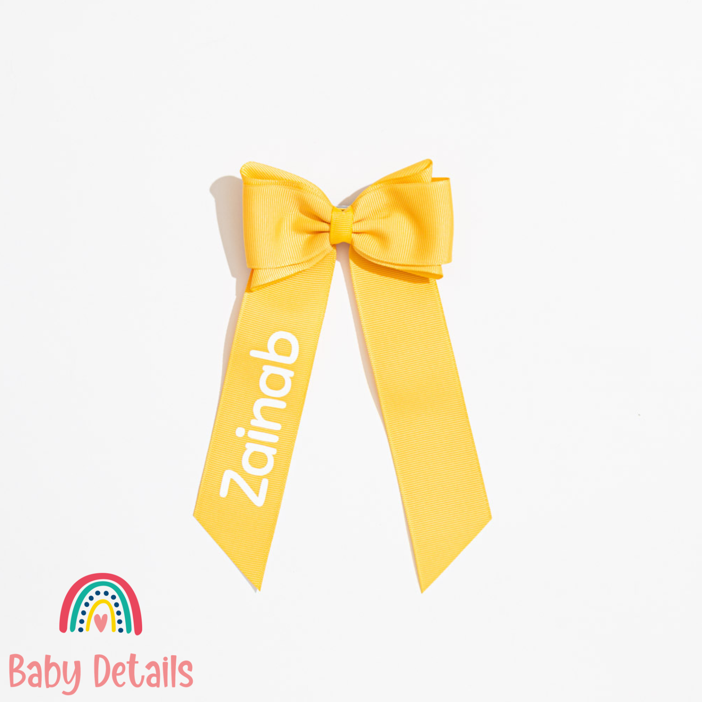Long Double Personalized Bow - Sunset Yellow