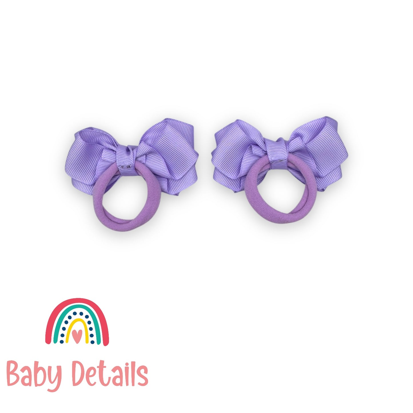 Set of 2 Layers Hair Ties - Purple