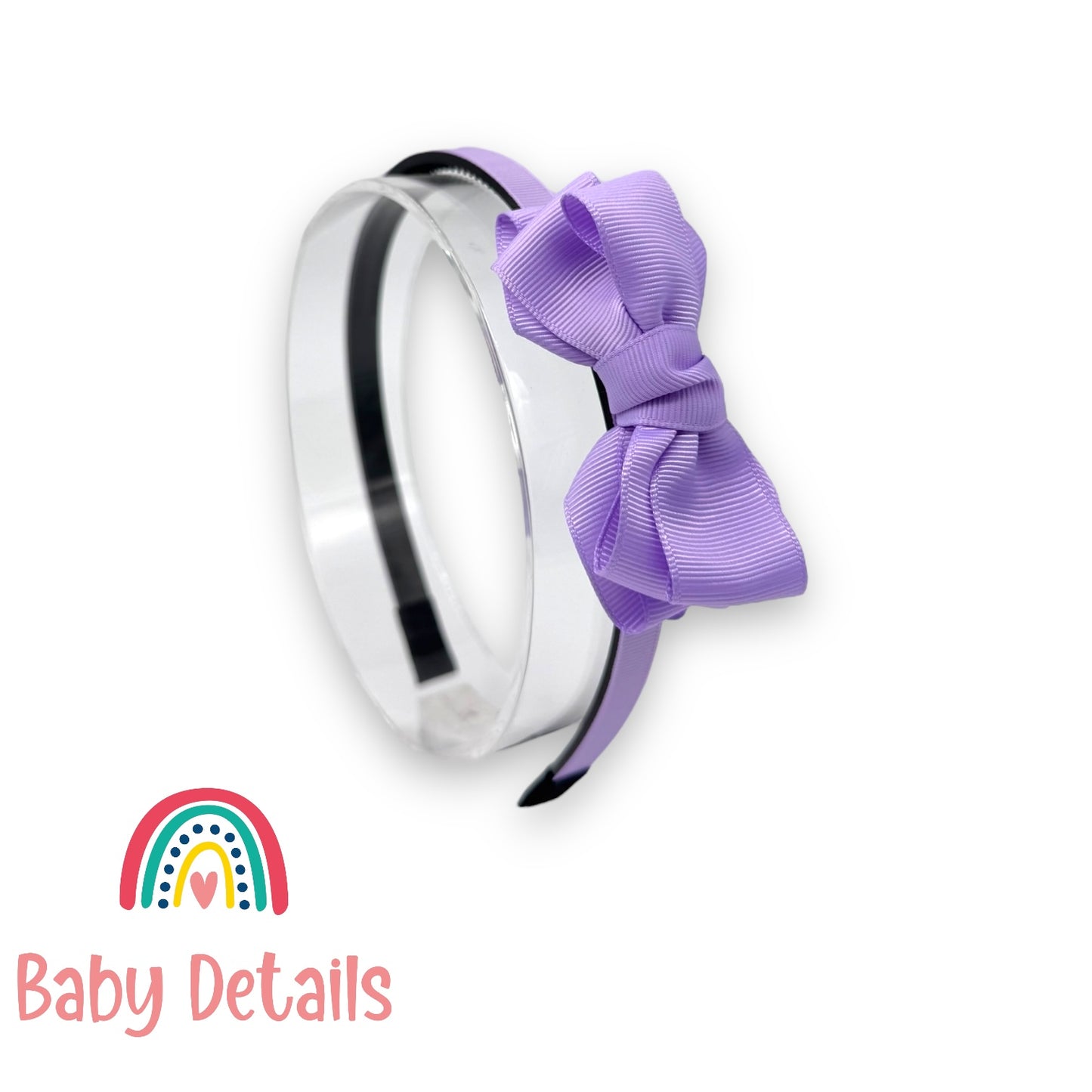 Headband with Layered Bow - Purple