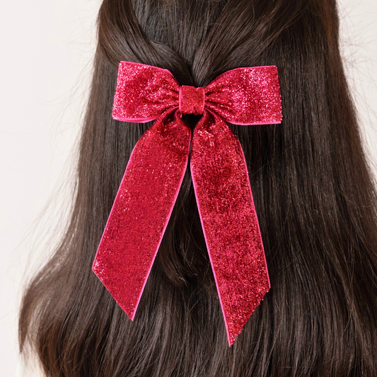 Wide Long Shiny Ribbon - Fuchsia