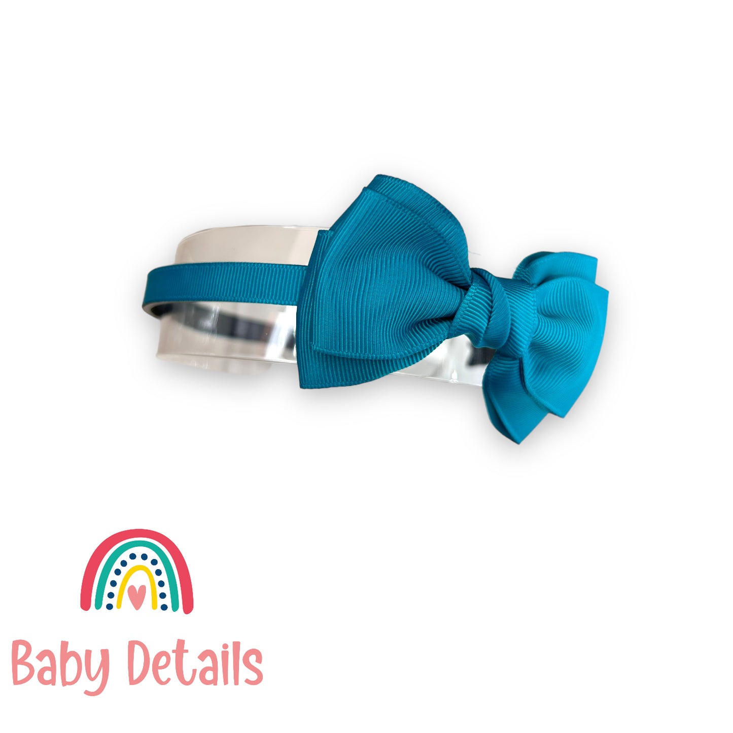 Headband with classic bow - Pacific Blue