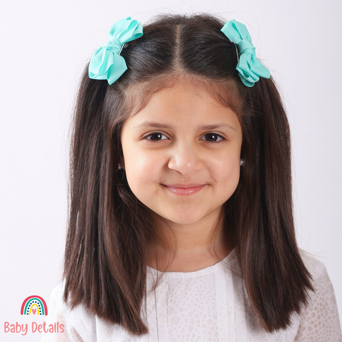 Set of 2 Layers Hair Clip - Aqua Green