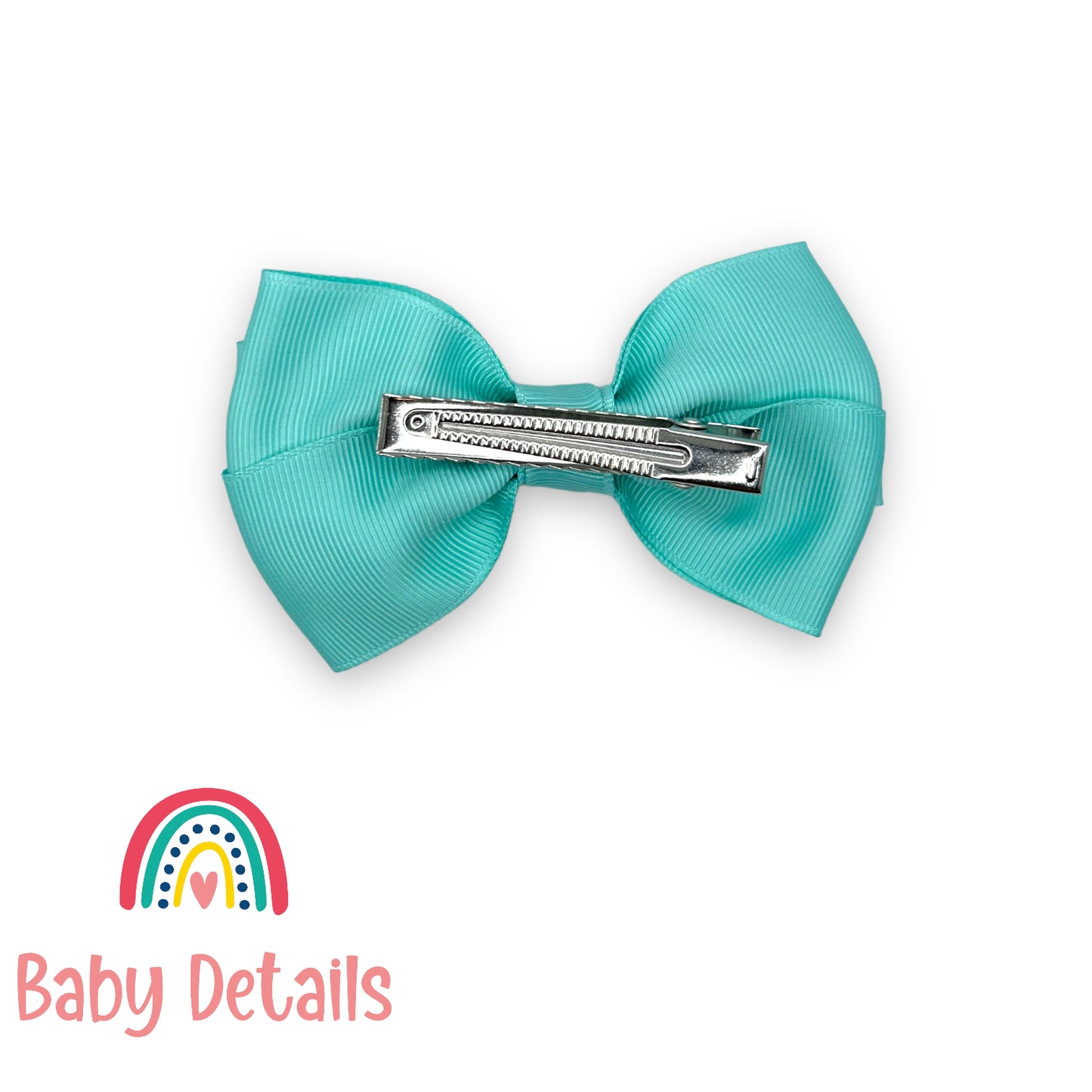 Big Classic Bow hair clip - Aqua Green