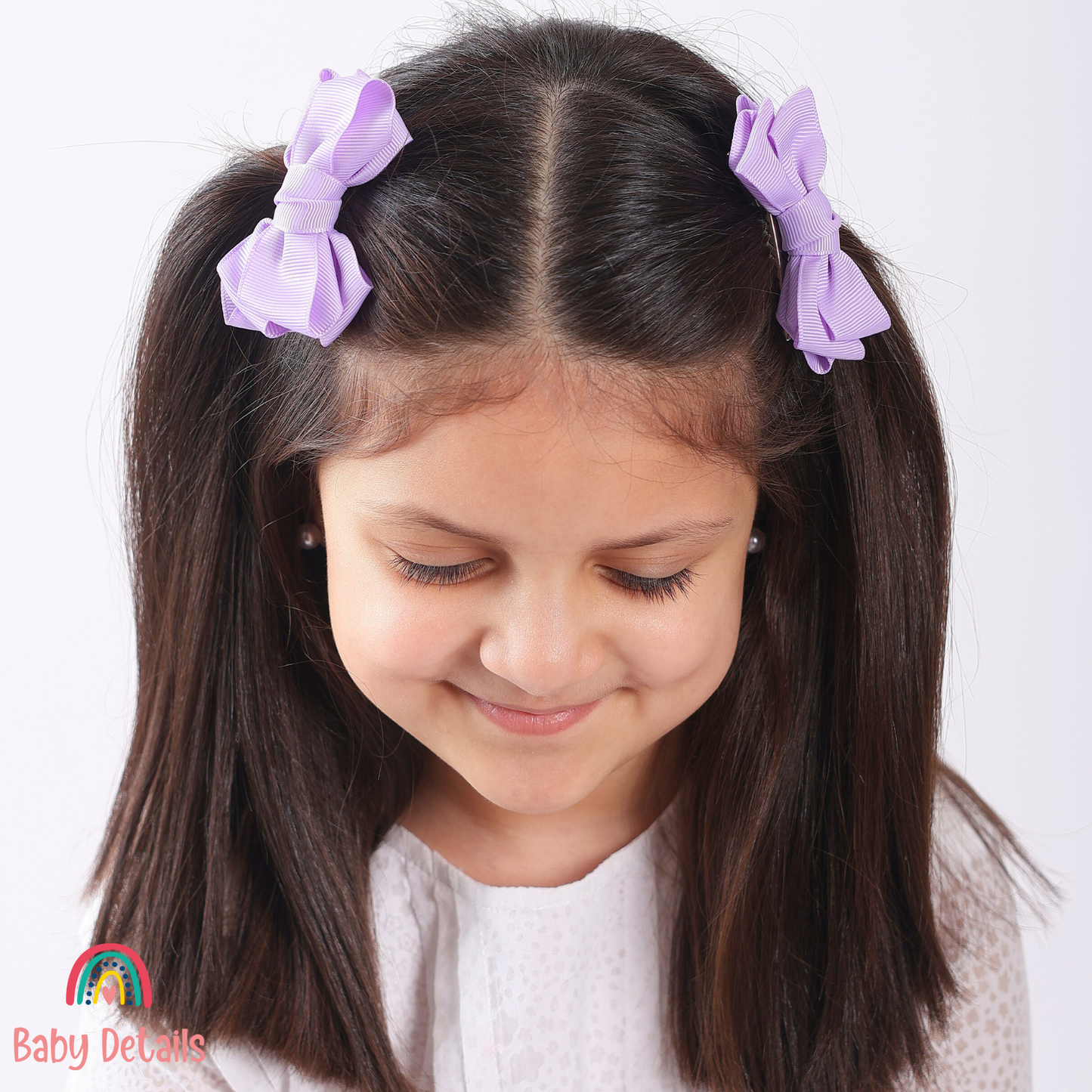Set of 2 Layers Hair Clip - Purple