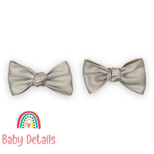 Set of 2 Classic Knot Bows - Beige