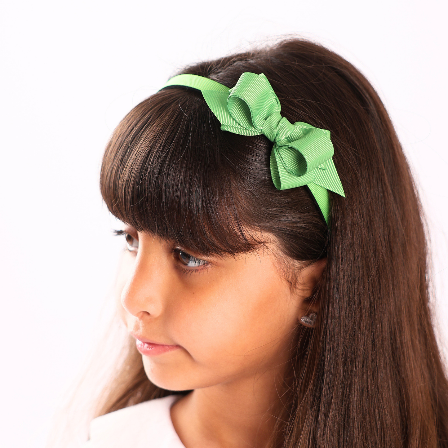 Puff Bow Headband - Leaf Green