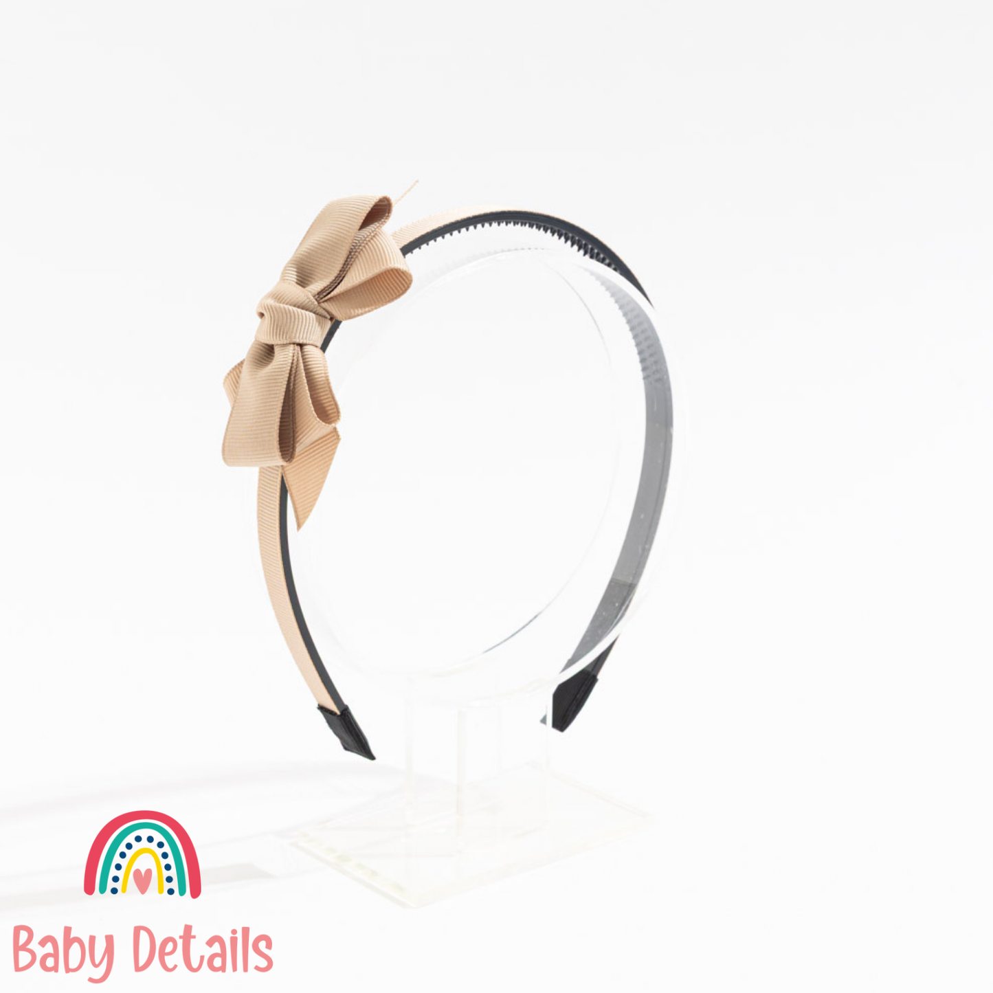 Puff Bow Headband - Beige