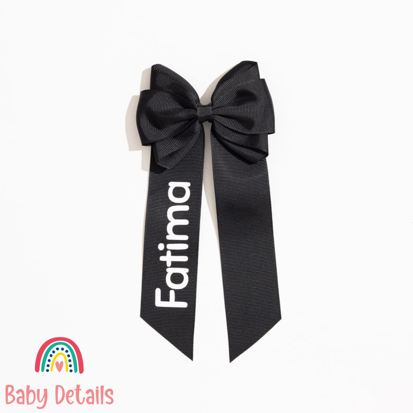 Long Double Personalized Bow - Black