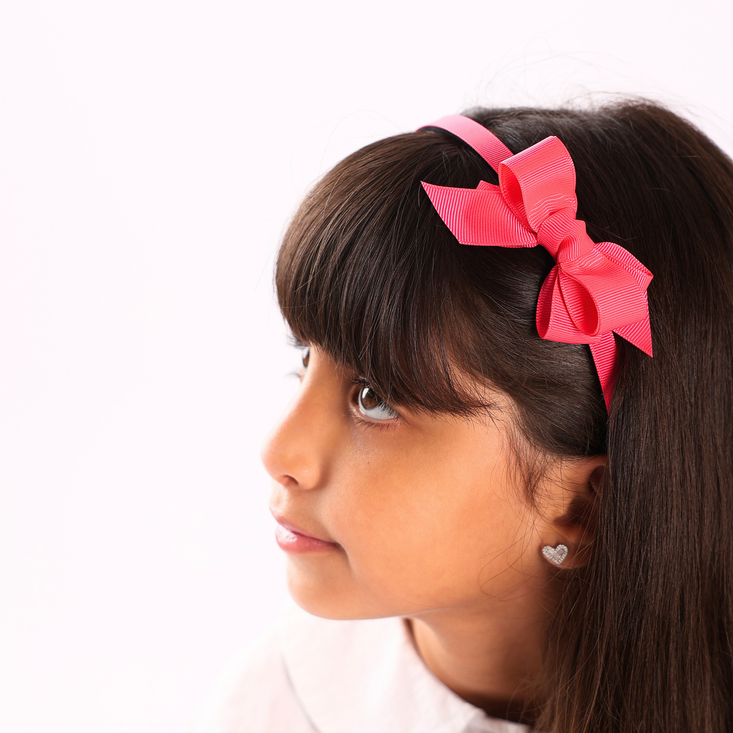 Puff Bow Headband - Fuchsia