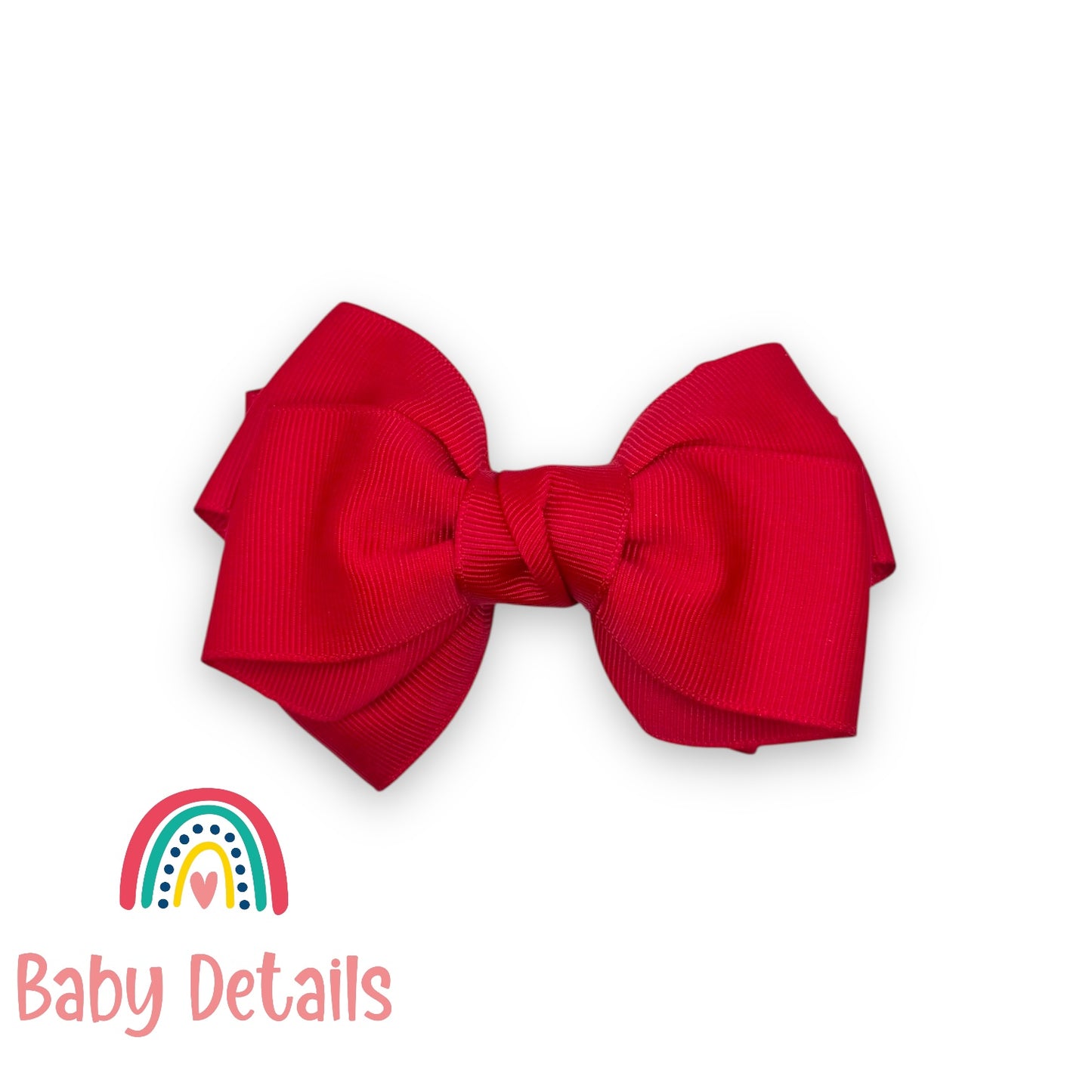Big Bow Layers Hair Clip - Red