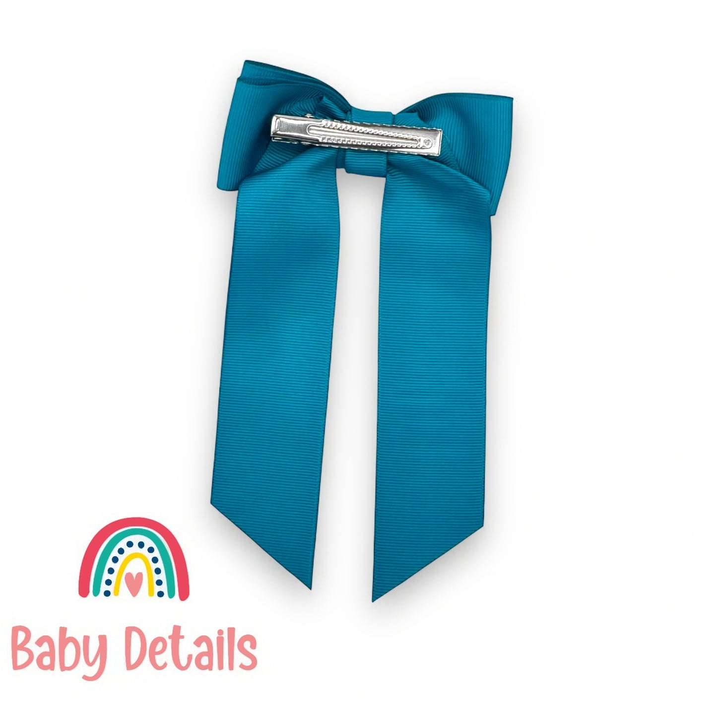 Long Simple Personalized Bow - Pacific Blue