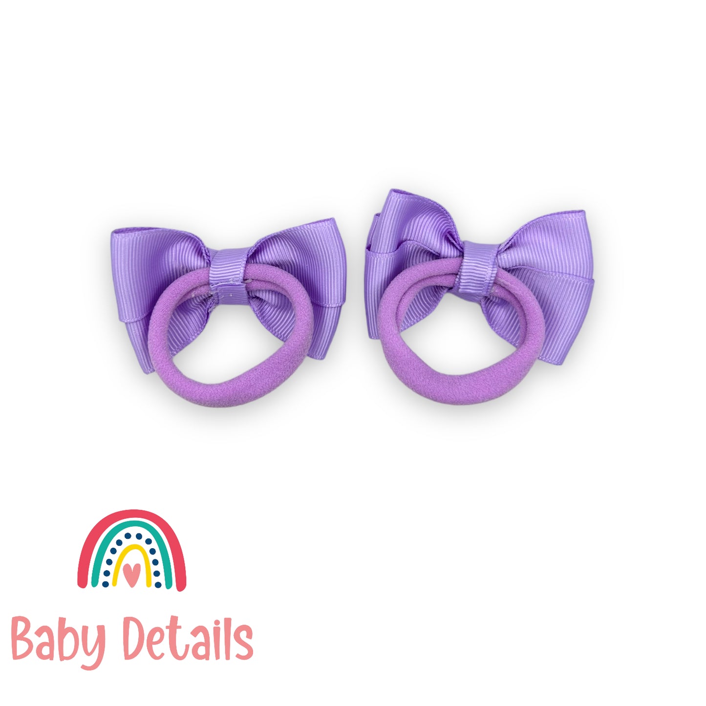 Set of 2 classic hair ties - Purple