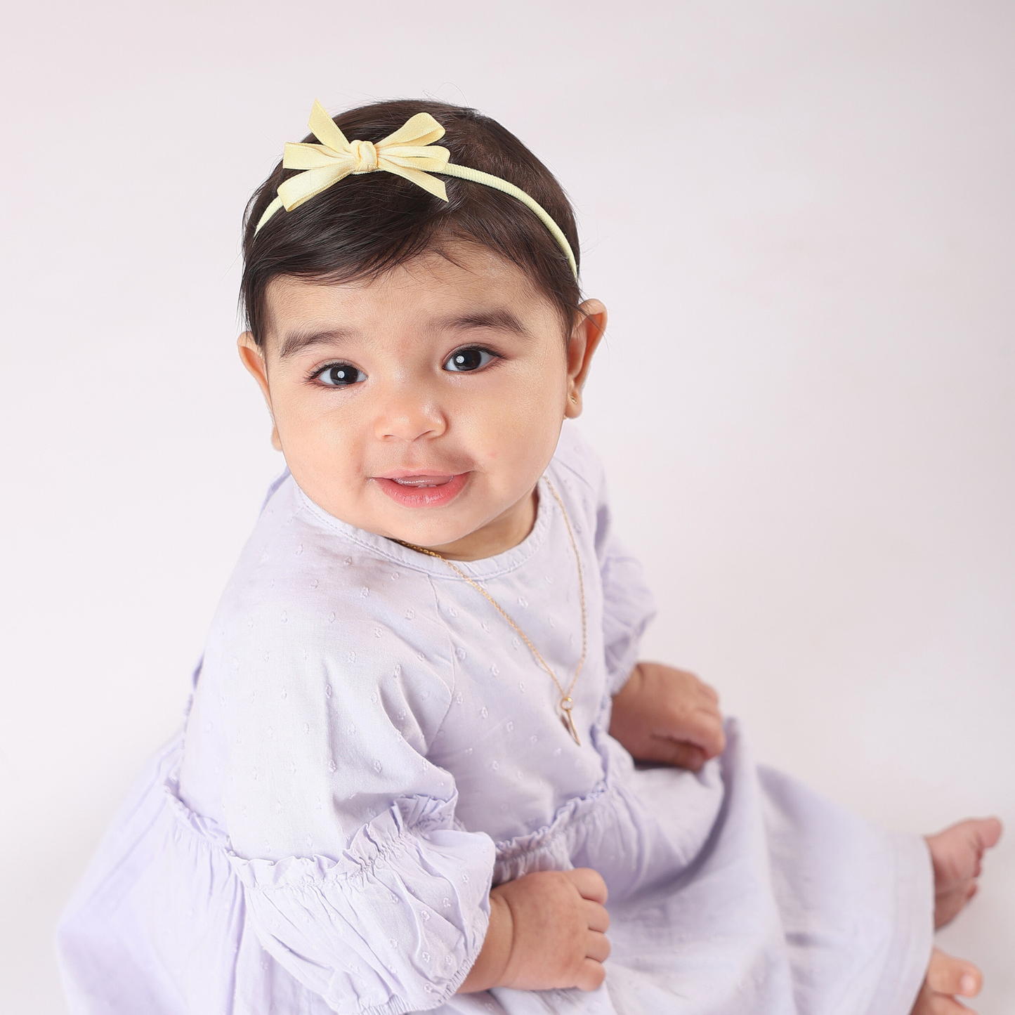 Big Bow Headband - Butter Yellow