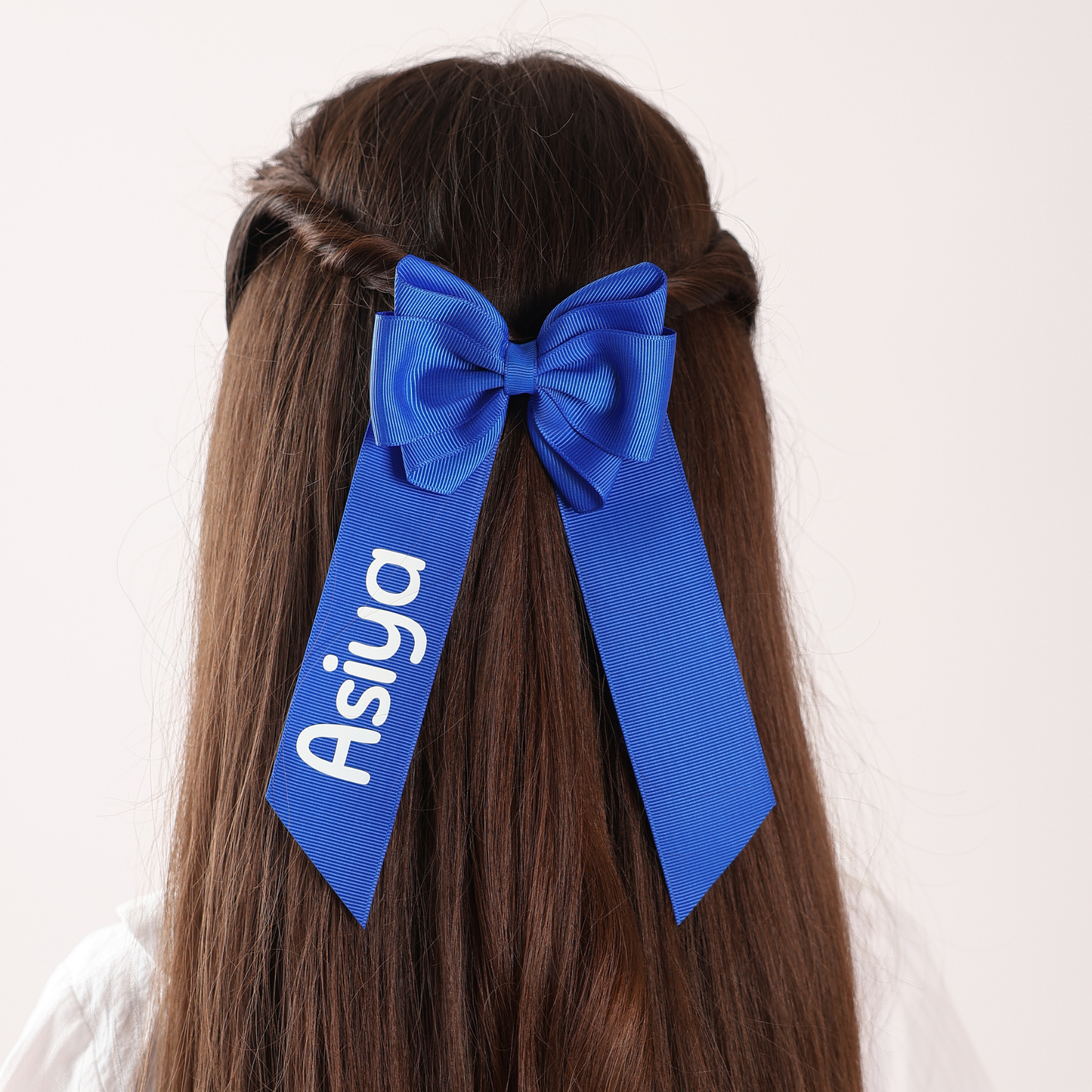 Long Double Personalized Bow - Royal Blue