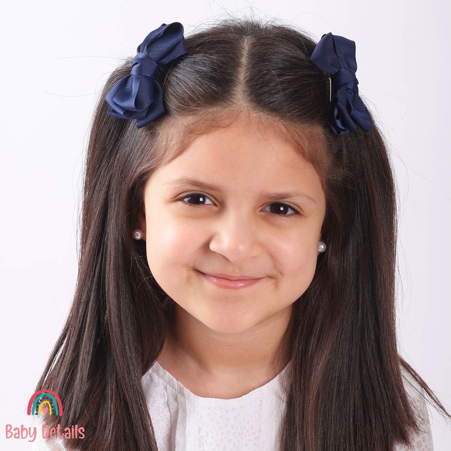 Set of 2 Layers Hair Clip - Navy Blue